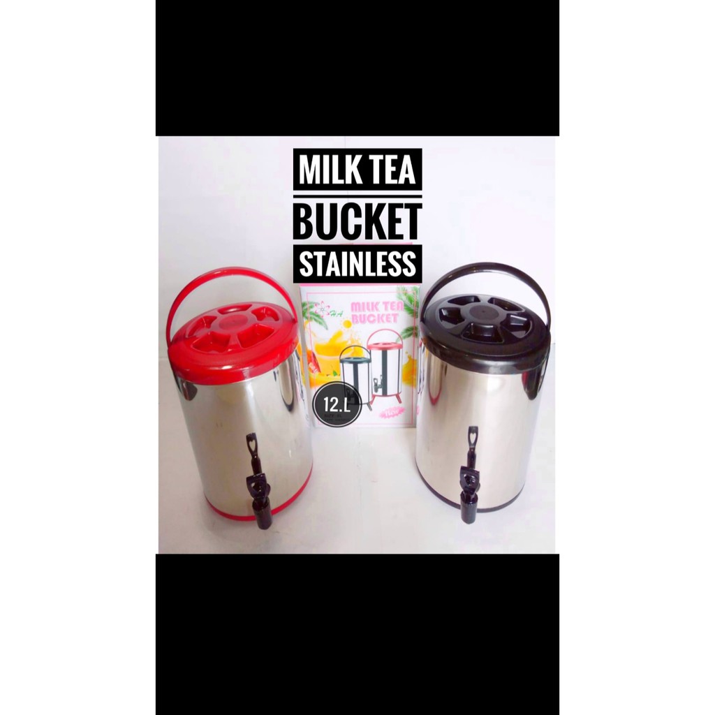 Termos Dispenser Milk tea bucket 12 Liter stainless