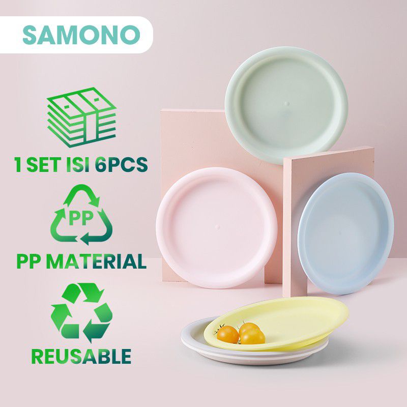 SAMONO PIRING MAKAN SET ISI 6 WARNA WARNI