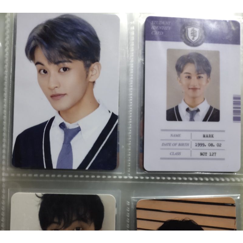 Sharing Photocard Mark + Id Card Mark School Kit NCT 127 No Damage/ Pc Mark School Kit 2021/pc Schoo