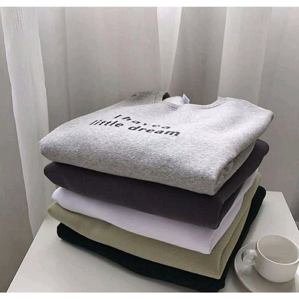 l HAVEA LITTLE DREAM SWEATER OBLONG CREWNECK WANITA