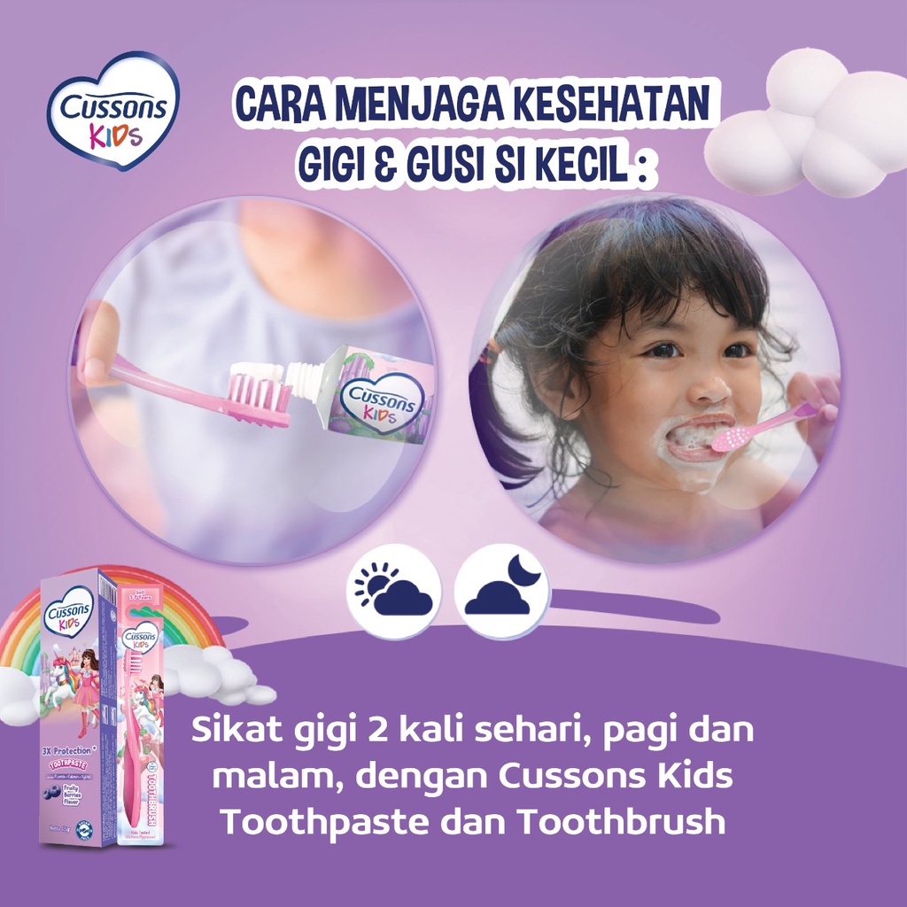 Cussons Kids Toothpaste Unicorn Fruity Berries Pasta Gigi Anak 45gr