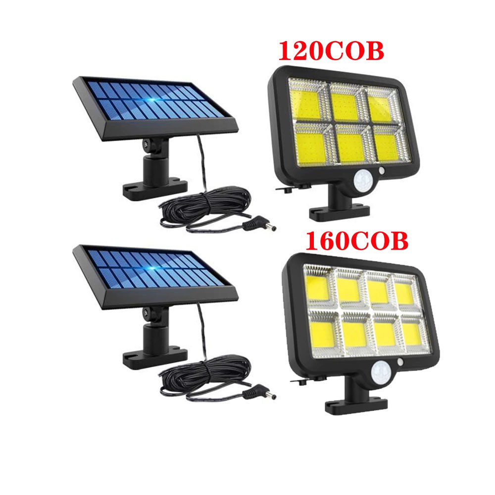 120COB/128COB/160COB lampu tenaga surya Lampu Taman Dinding COB Tenaga Surya / Solar Panel Remote Control