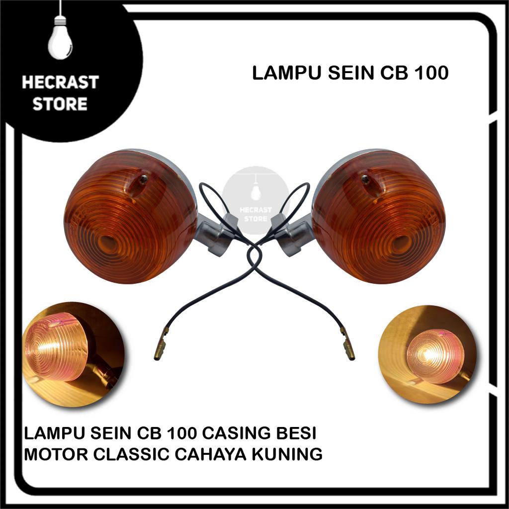 Lampu Sen CB100 Sein CB-100 Sign Clasic Casing Besi Crome Motor Klasik
