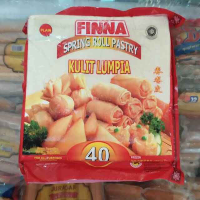 

[FRESH SIAP KIRIM]KULIT LUMPIA FINNA UK 21X21cm Isi 40/CRISPY BANGET