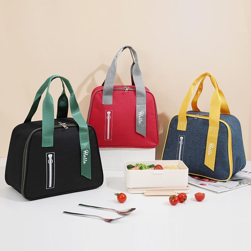 Tas Bekal Set Terbaru Polos Tebal Simple Premium S3T8 Perempuan Minimalis Jumbo Murah Kerja Berkuali