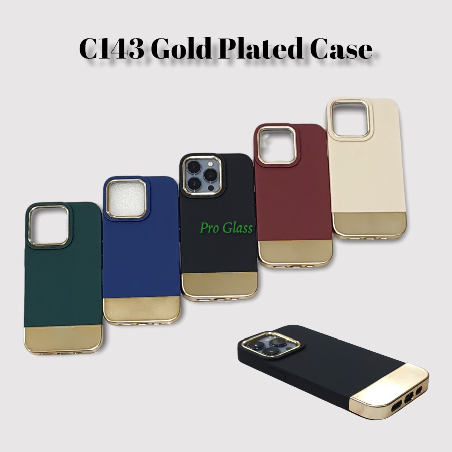 C143 Iphone X / XS / XR / XS MAX / 11 / 11 PRO / 11 PRO MAX / 12 / 12 PRO / 12 PRO MAX / 13 / 13 PRO / 13 PRO MAX Gold Plated Chrome Premium Soft Case