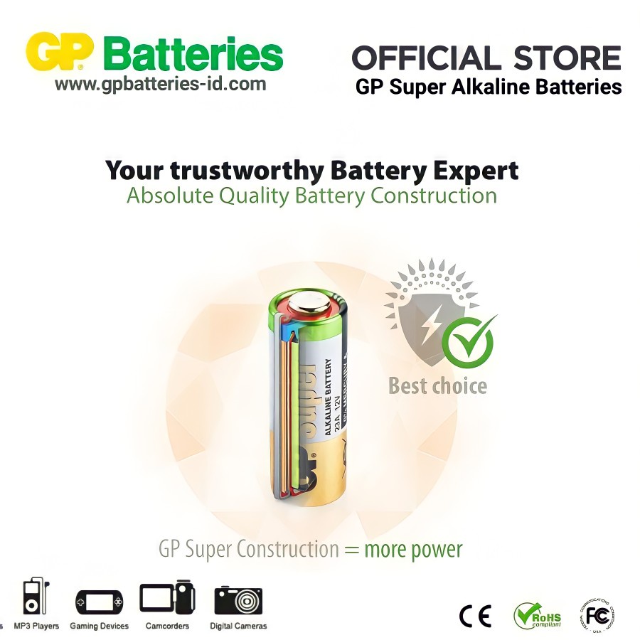 Baterai GP Super Alkaline GP 27A 12V GP27 MN27 Battery