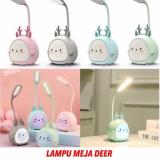 [AA-217]Lampu Meja Double Led Lamp / Lampu Baca / Lampu Belajar / Reading Lam - Rusa A, Abu TERATAS