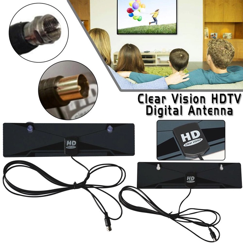 Antena TV Digital Indoor HD Clear Vision Sinyal Dalam Siaran Kabel Televisi Slim Tempel Super Jernih