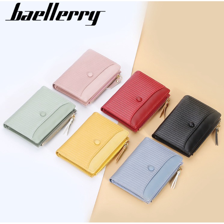 Baellerry Dompet Pendek Kartu Wallet Card Holder Bahan Kulit PU BLY059