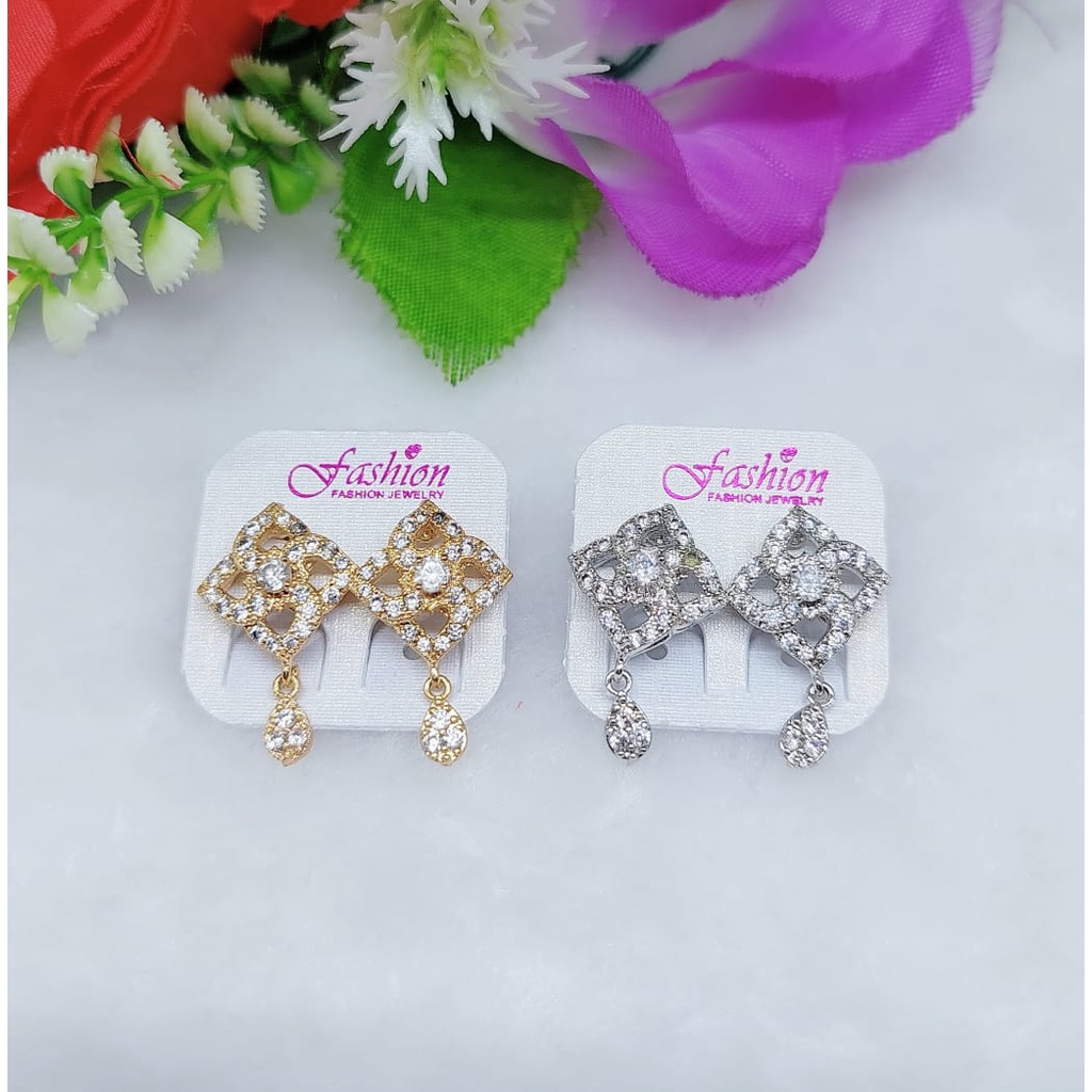 Anting xuping permata lapis emas perhiasan fashion 0480-0482