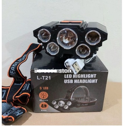 5 LED Senter Kepala Headlamp L-T21