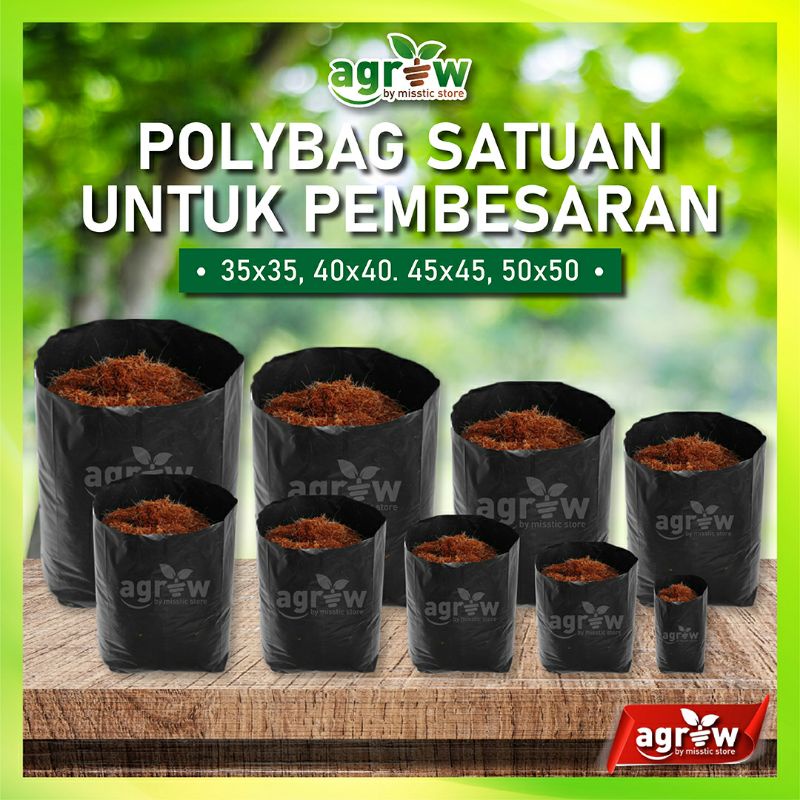 Plastik Polybag Pot Tanaman Tebal Ukuran Besar Untuk Pembesaran Harga Satuan