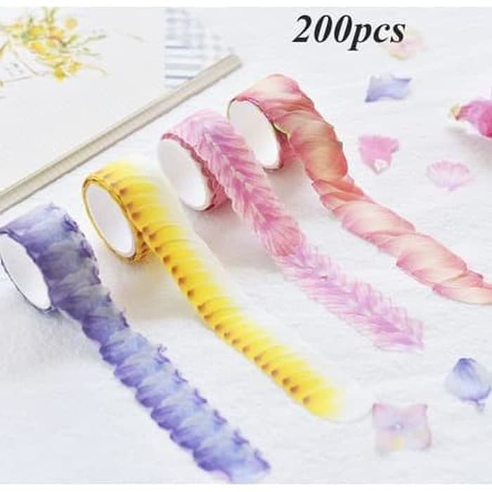 Washi Flower Sticker Tape (200pcs)