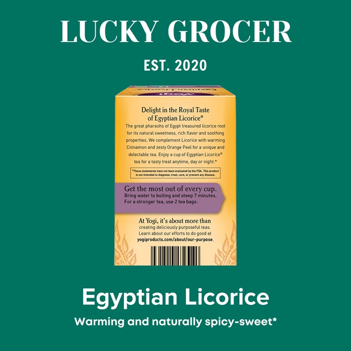 

YOGI TEA EGYPTIAN LICORICE TEA TEH ORGANIK HERBAL SEHAT CAFFEINE FREE / EGYPTIAN LICORICE TEA SUPER