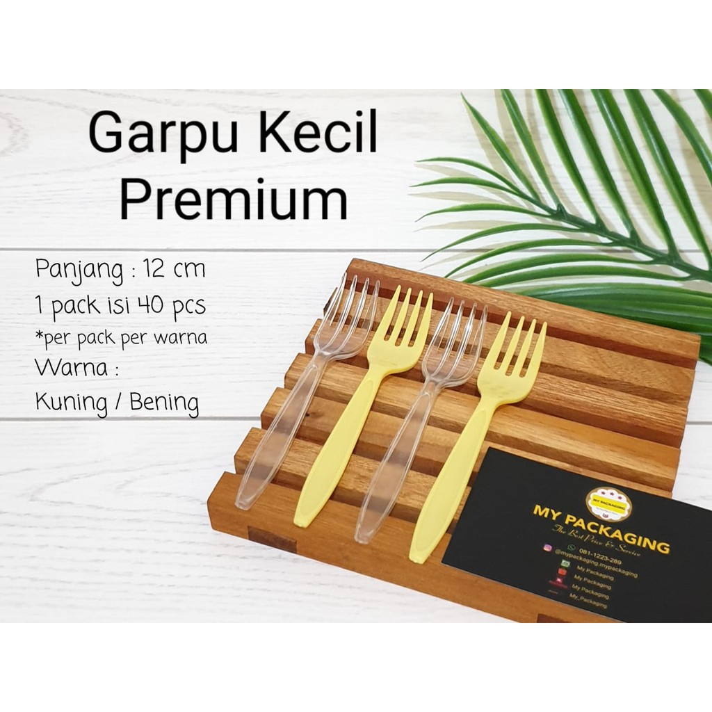 Harga 40pcs - Garpu Plastik Kecil / Garpu Buah / Garpu Kue PREMIUM