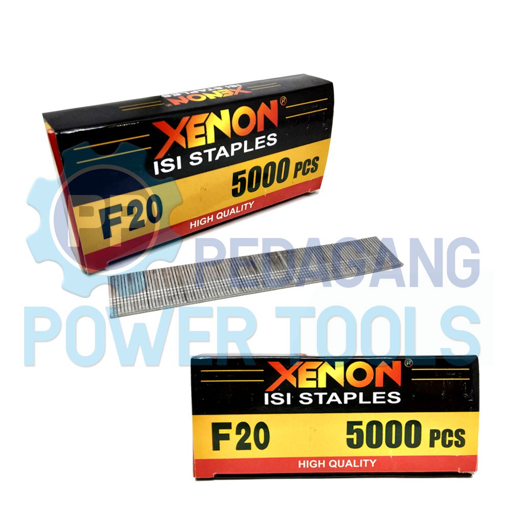 XENON F20 ISI STAPLES MESIN PAKU TEMBAK REFILL AIR NAILER STAPLER GUN