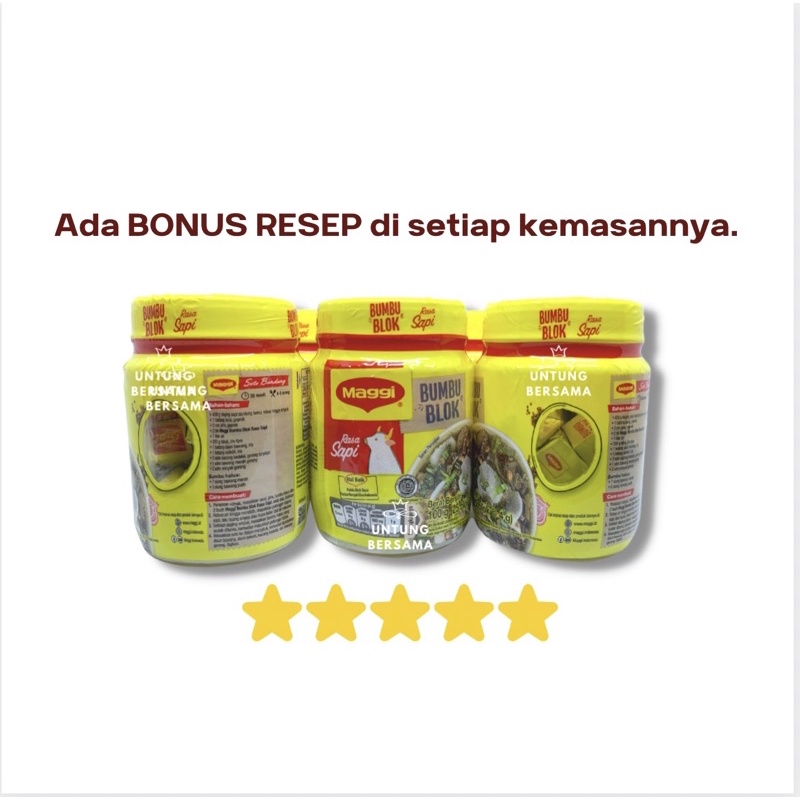 ♥️ UB ♥️ MAGGI BLOK RASA SAPI dan RASA AYAM 4 GRAM | isi 25 biji