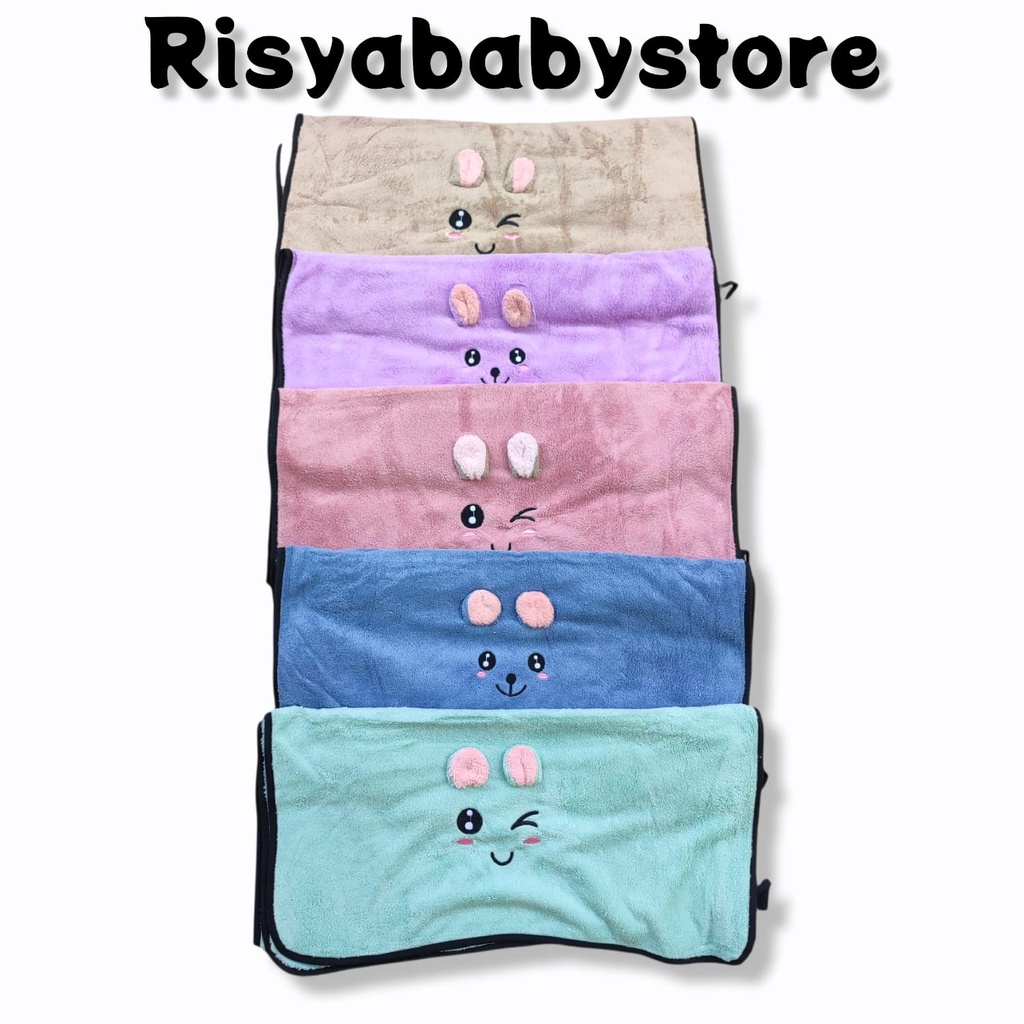 Handuk Bayi Microfiber Premium Motif Hewan ukuran sedang dan jumbo/ Handuk Anak premium