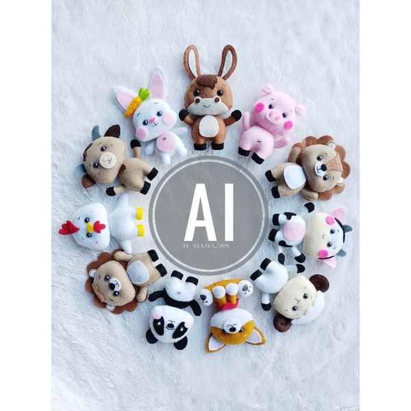 BONEKA FLANEL/APLIKASI BONEKA FLANEL/GANTUNGAN KUNCI FLANEL