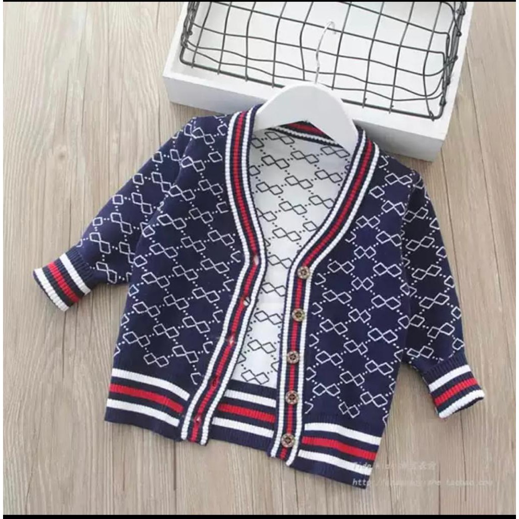 Zahra Cardigan Anak Perempuan Little Jessy Bahan Rajut | Atasan Anak Lucu Umur 5-10 Tahun
