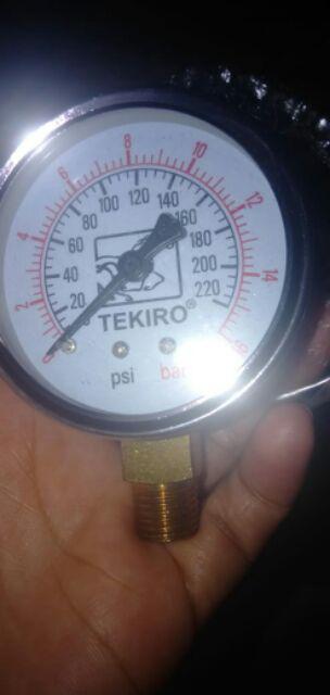 Tekiro Presure Gauge 2.5 Alat Ukur Tekanan 2.5 4 6 10 16 Dan 25 Bar
