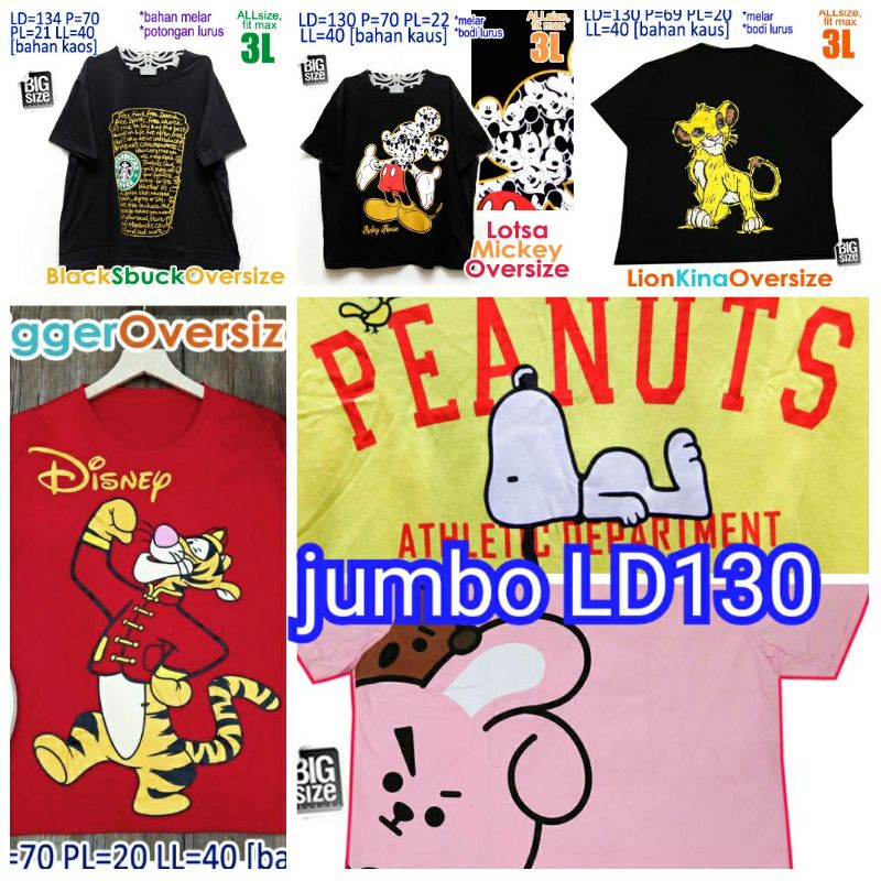 kaos jumbo LD 130 XXXL OVERSIZE big size loose cupcake oreenjy