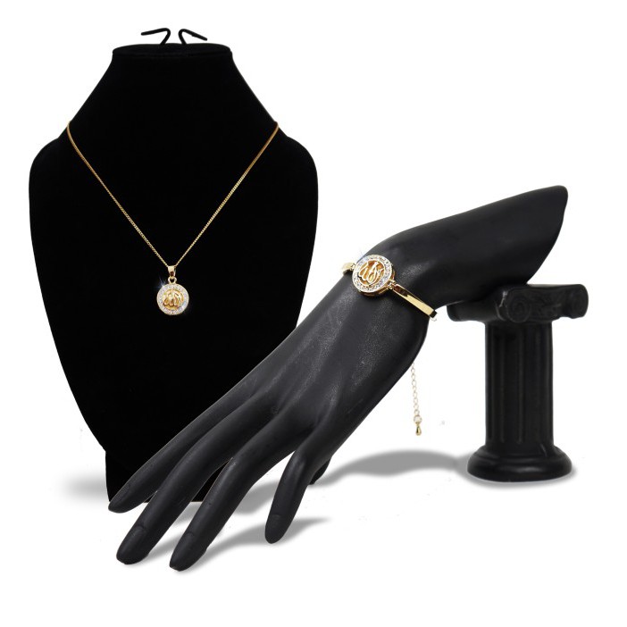 New Arrival - Arroyan 1Set Kalung & Gelang Kesehatan Swarovski Original Muslim