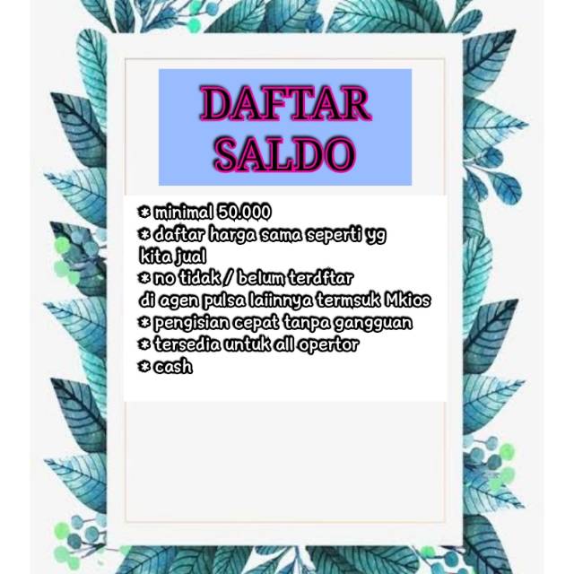 AGEN SALDO PULSA MURAH SELURUH OPERATOR