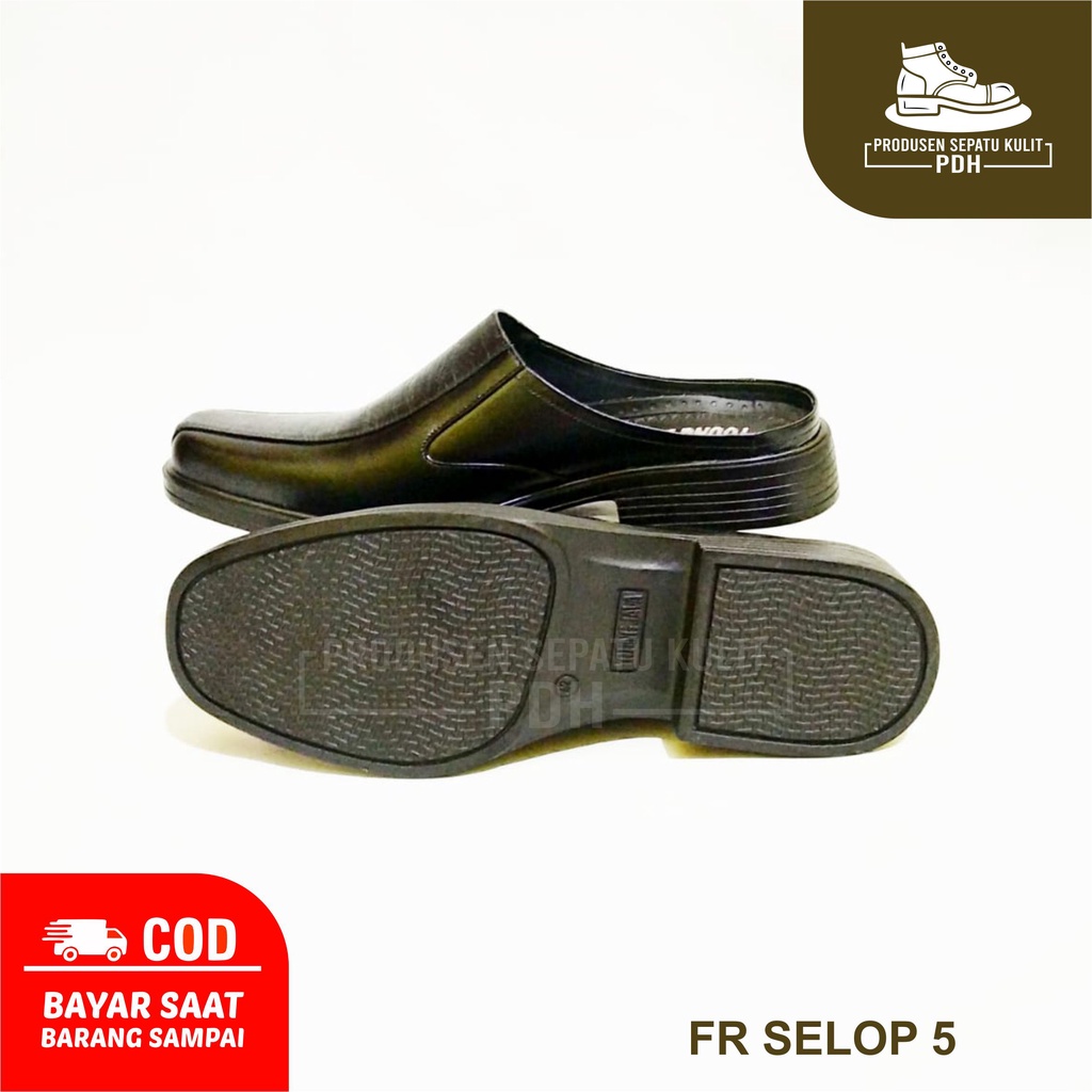 SEPATU SANDAL SLOP SELOP PRIA KULIT ASLI SEPATU BUSTONG PRIA PANTOFEL FANTOVEL PRIA