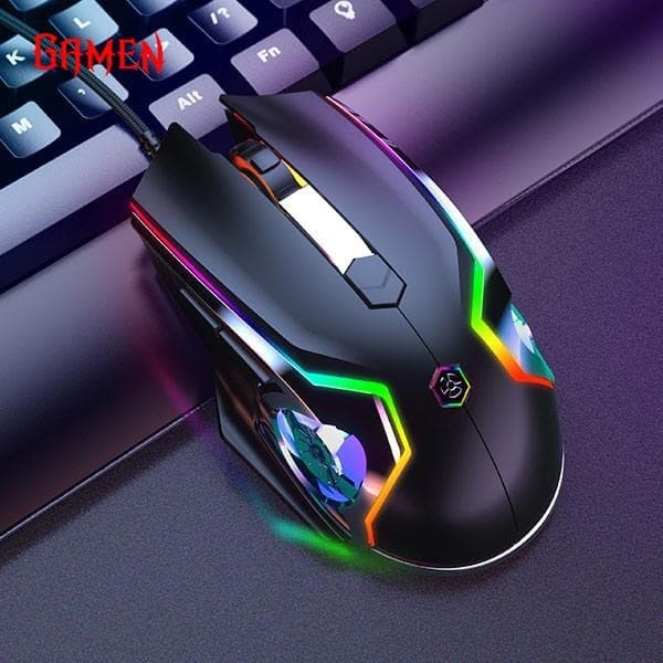 NA - Mouse Gaming GAMEN Wired 7 Led RGB Optical Mouse 3200 DPI M1200