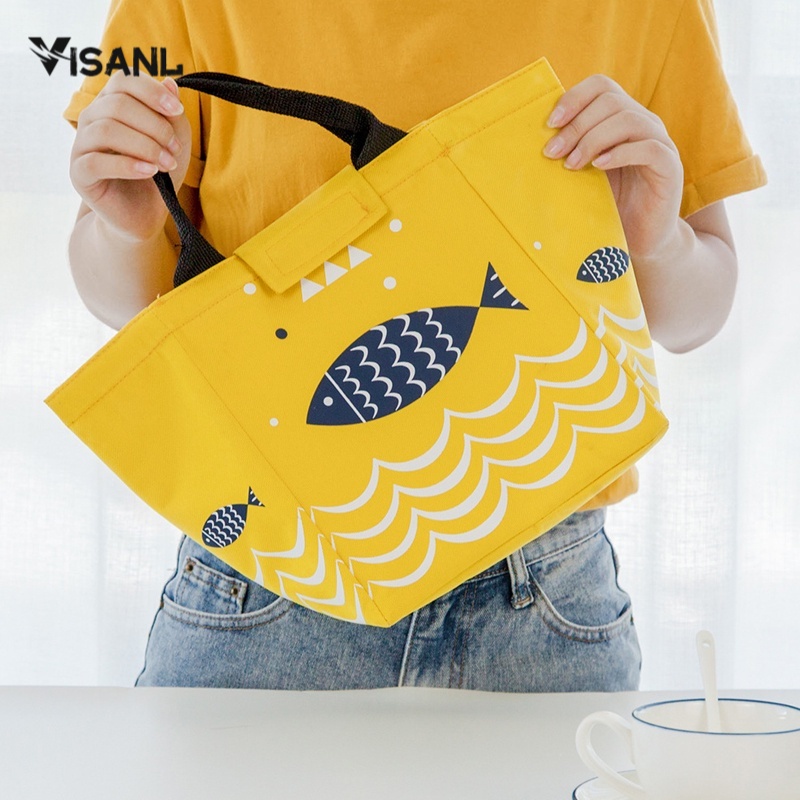 Tas Bekal Motif Ikan Motif Fish Lunch Bag Anak Lunch bag Anti Basah Makanan Bento Tas Bekal Anti Air