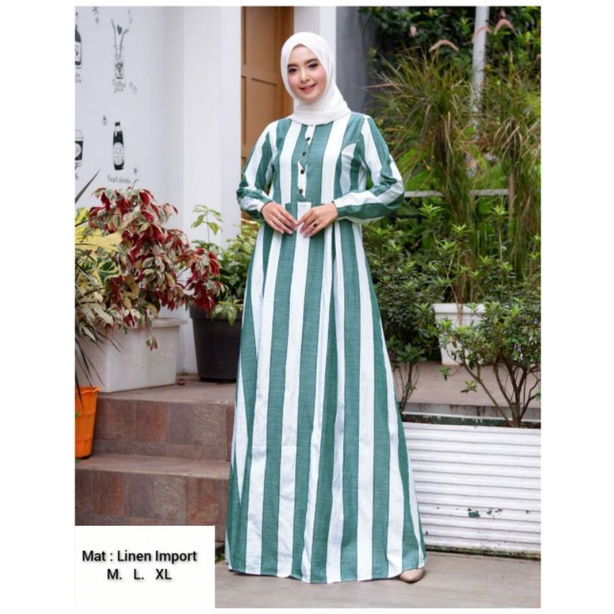 Gamis salur linen original tatu