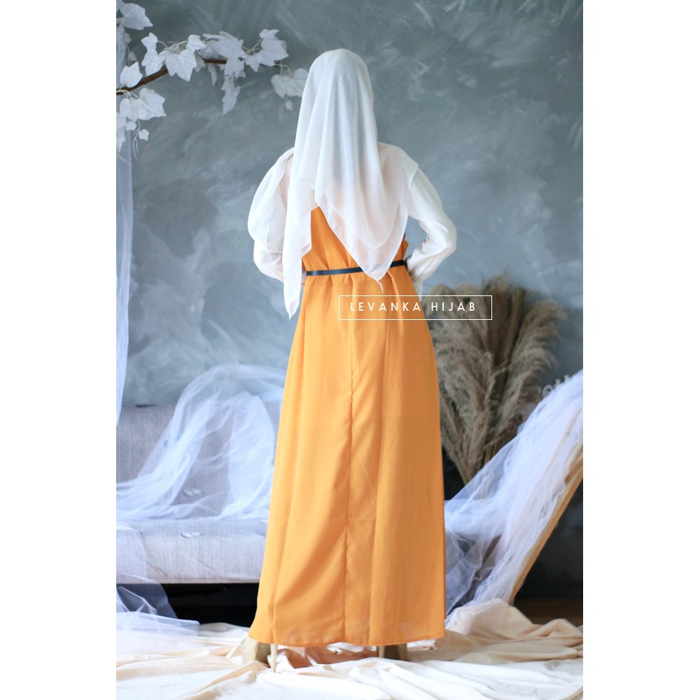 Yukensi Busui atau Gamis Kutung Resleting Bahan Woolpeach / Wolfis