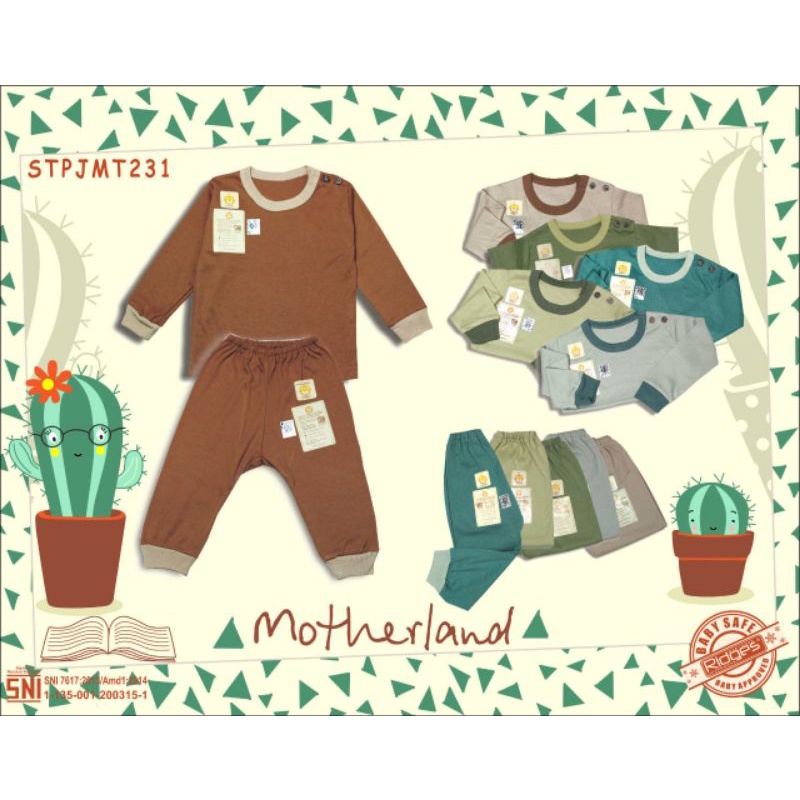 TERBARU DAN TERLARIS!!!RIDGES SETELAN BAYI KANCING BAHU LENGAN PANJANG WORLD COLOUR SERIES UKURAN S M L XL SNI