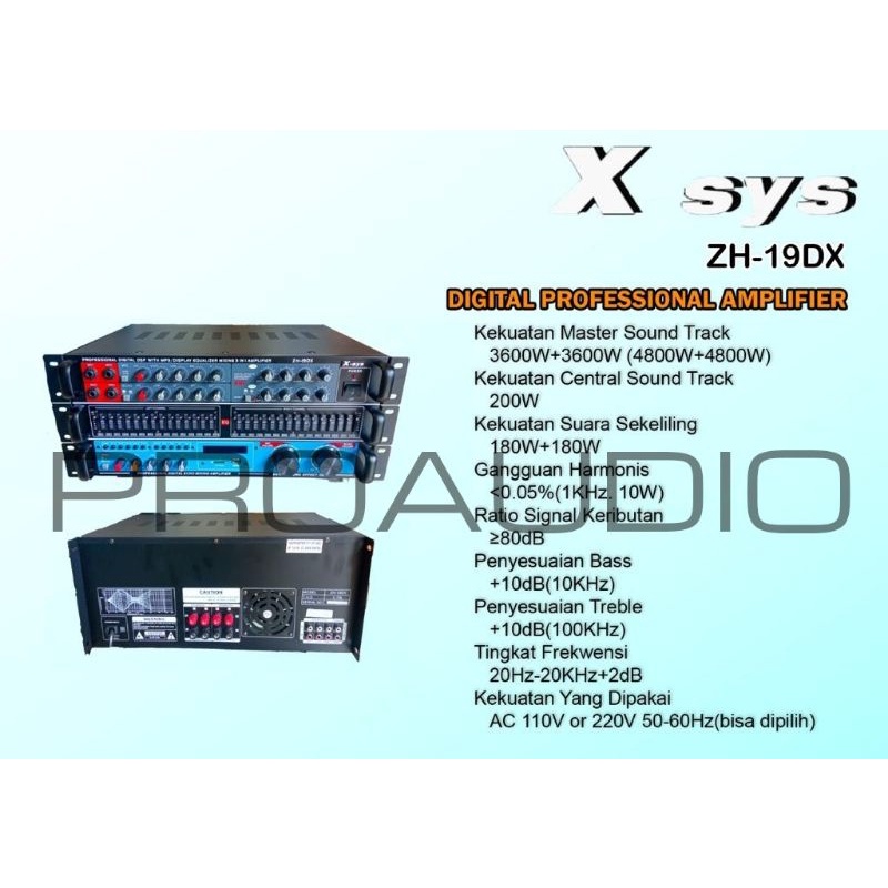 Amplifier X sys ZH-19DX ZH 19 DX ZH 19DX Digital Garansi 1 Tahun X sys