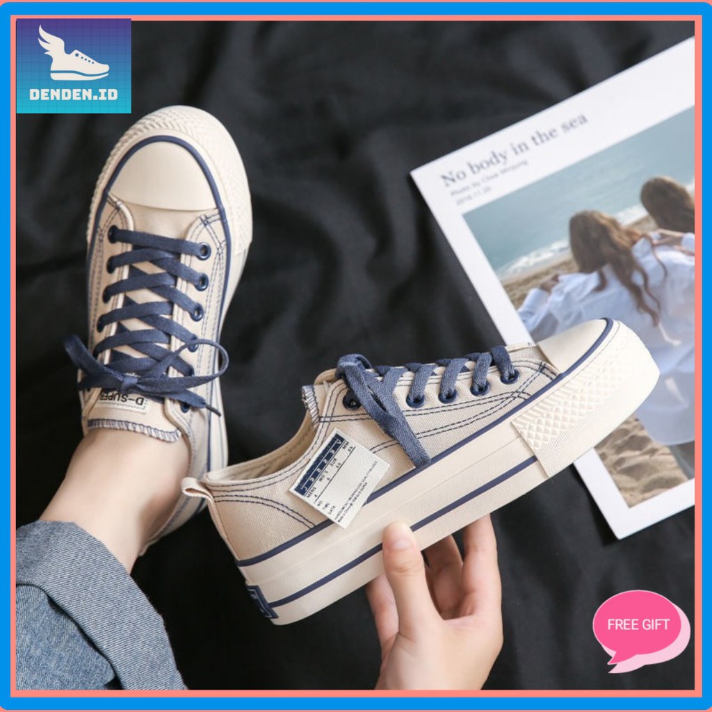 2.2 COD Sale DENDEN.ID Sepatu Wanita Sneakers Import Korea Casual Murah DD1008