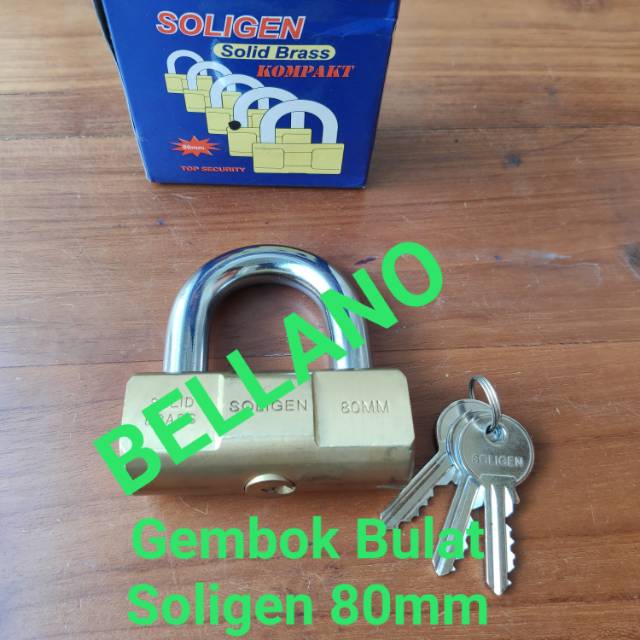 Gembok bulat Soligen ukuran 80mm