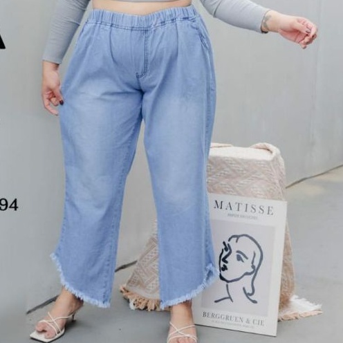 Delia Pants Jumbo Bigsize Rawis Muat Sampai BB 100 Kg Delova Big Size