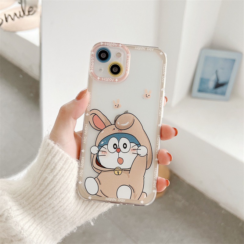 Malaikat Mata Pasangan Doraemon Casing Belakang Lembut Redmi 8 8A 9 9A 9C 9T 10 Prime Redmi Note 8 9 10 Pro Huawei Nova 7 9 P30 P40 P50 Mate 30 40 Pro Casing Cover Lucu