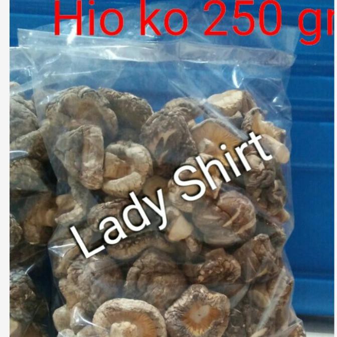

TERMURAH Hio ko / hioko 250 gr ( Jamur Shitake kering) mushroom shitake - ukuran 3-4 cm Kode 385