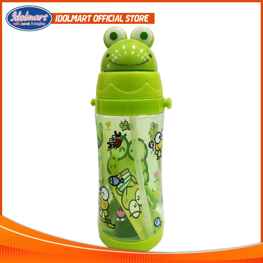 IDOLMART Botol Minum KEPALA Karakter Anak Sedotan - 400ml Idolmart Surabaya