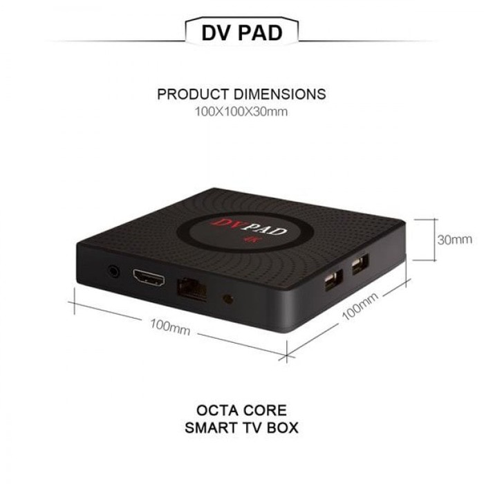 Dijual Android Octa Core Smart TV Box DV PAD 4K KODI RAM 2GB ROM 16GB Berkualitas
