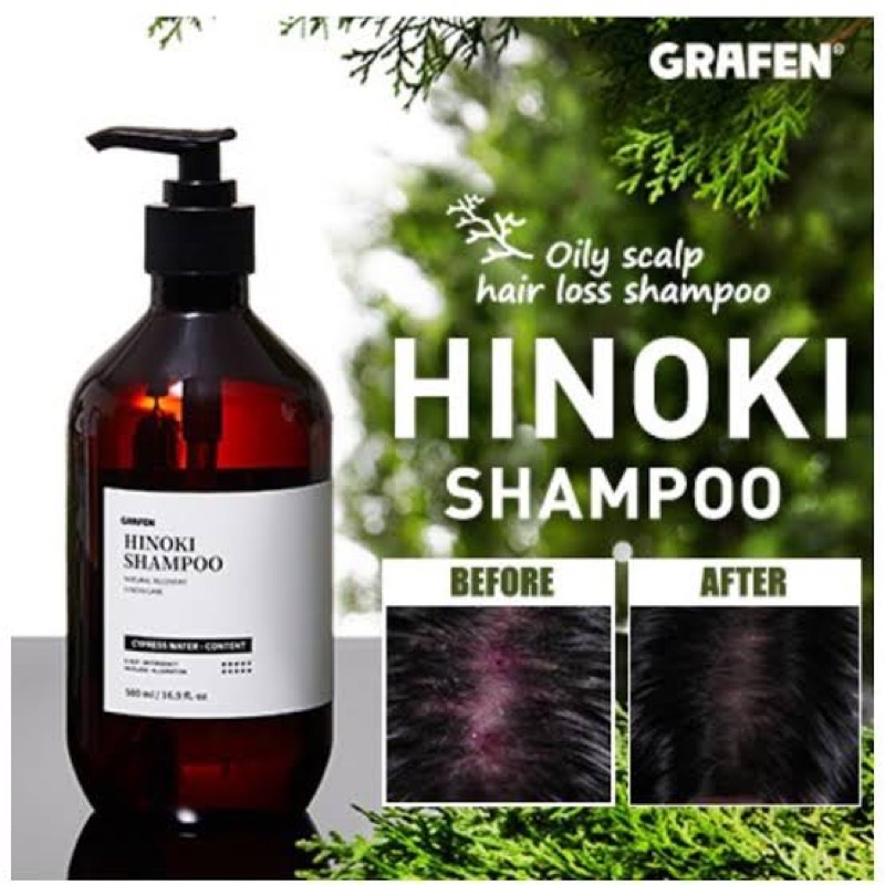 GRAFEN Hinoki Shampoo 300ml dan SHARE , Sampo Anti Rontok & Ketombe