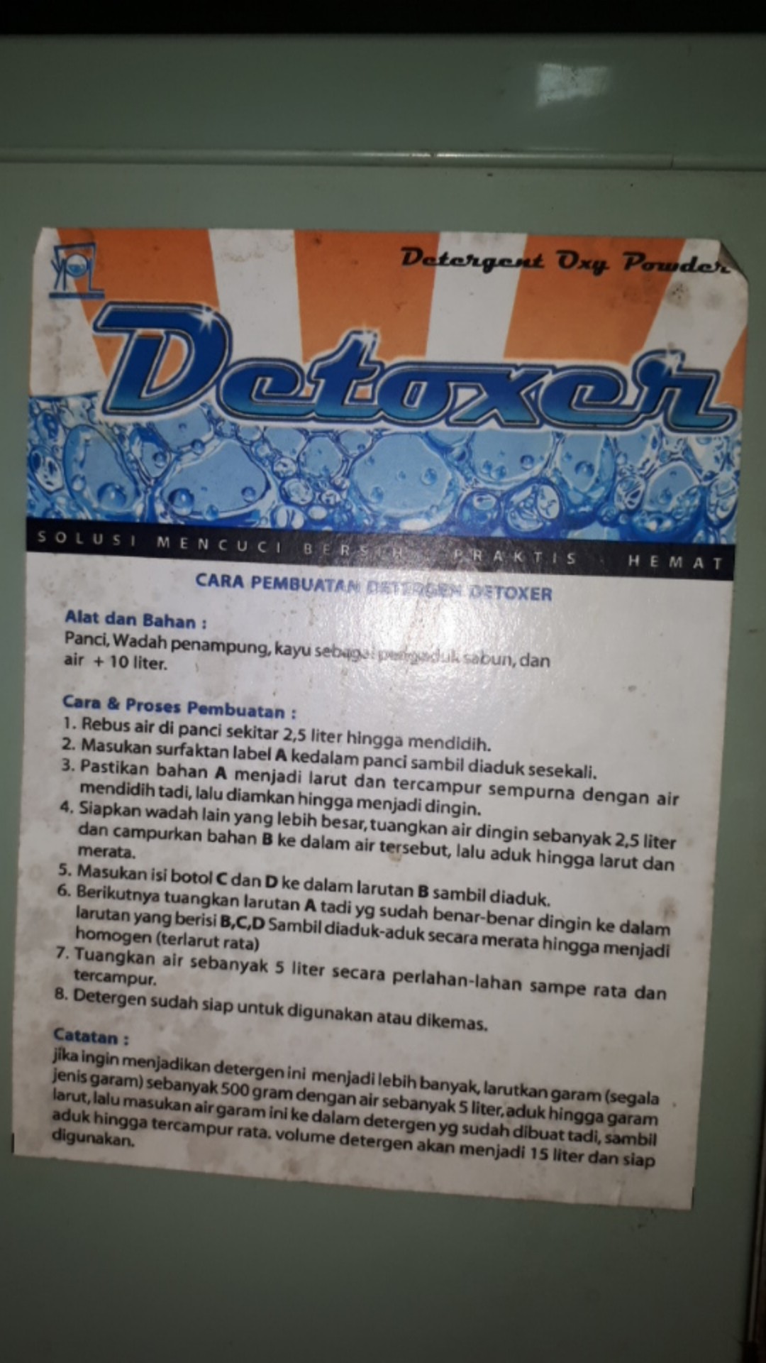 Deterjen Laundry (detoxer Ypl )
