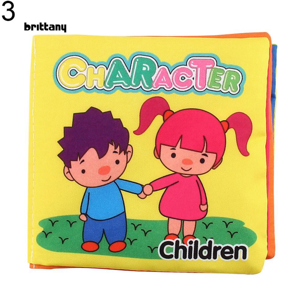 Mainan Buku Kain Gambar Kartun Hewan Untuk Edukasi Anak