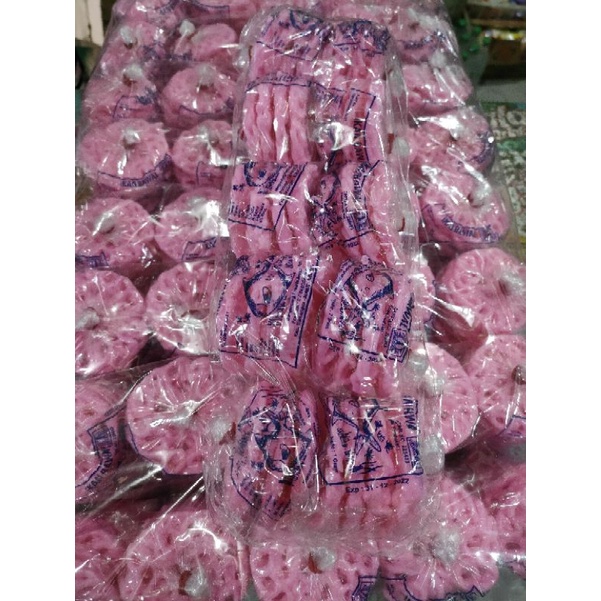 

kerupuk jadul kerupuk palembang pink dan putih cap ikan bawal
