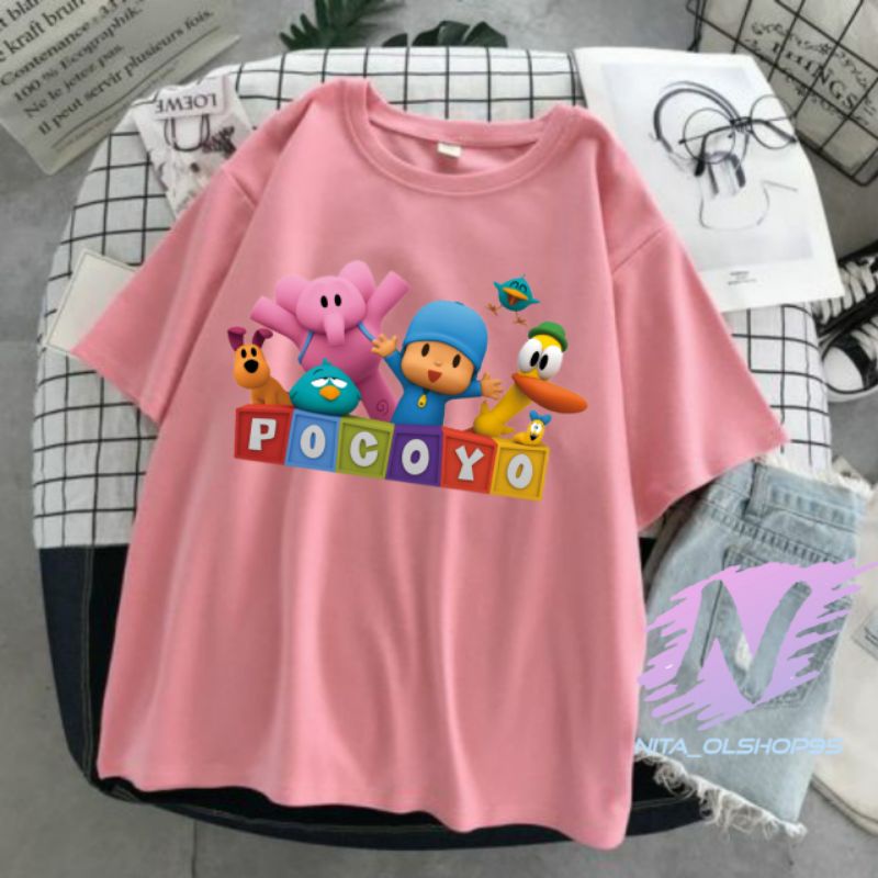 kaos anak pocoyo baju pocoyo kartun