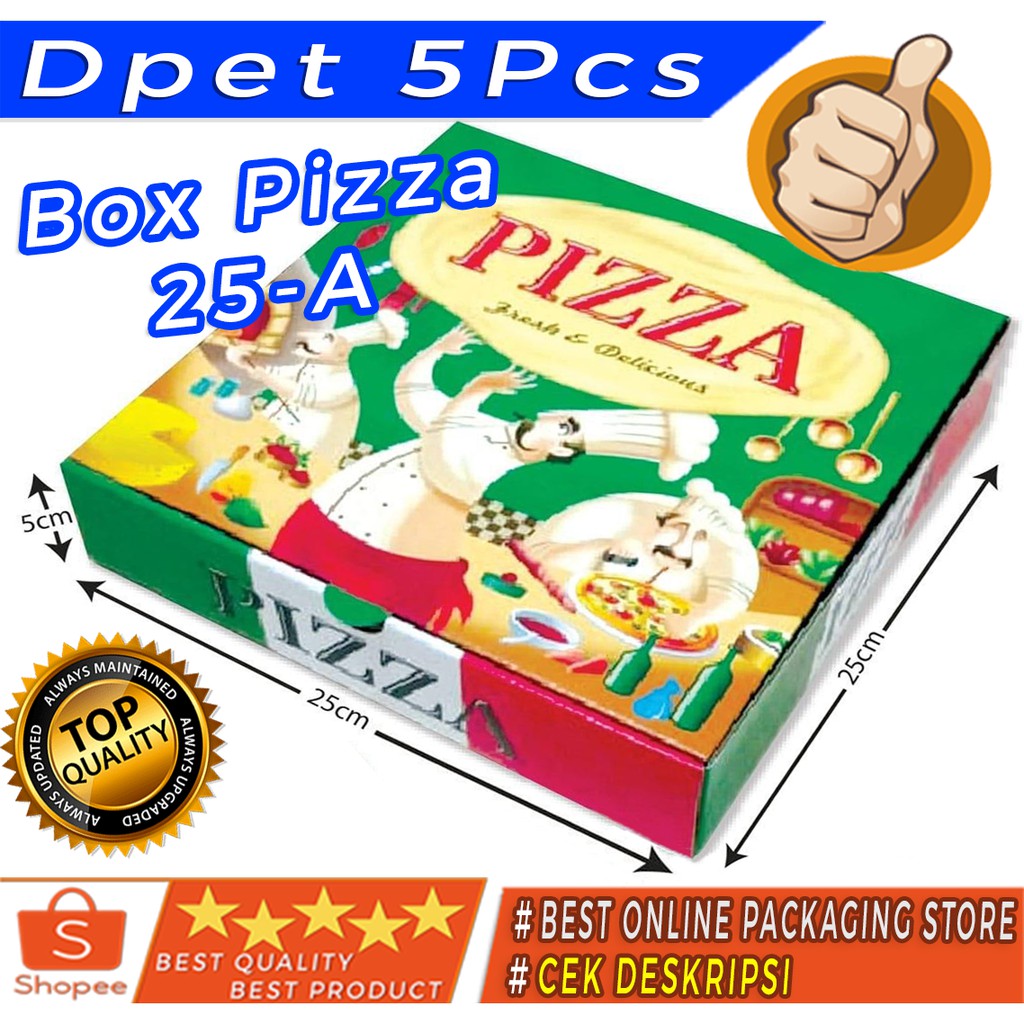 

DUS PIZZA / KOTAK PIZZA CANTIK UKURAN 25X25X5CM