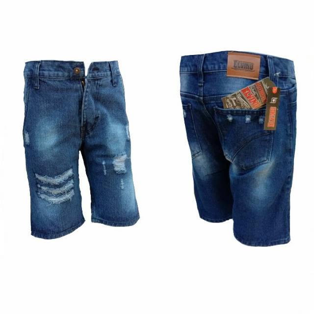 CELANA JEANS PENDEK SOBEK COLOR COWOK/CELANA JEANS PENDEK SOBEK PRIA